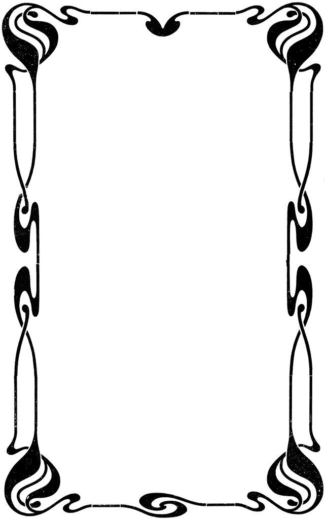 Simple Black Ornamental Decorative Frame Stock Vector (Royalty