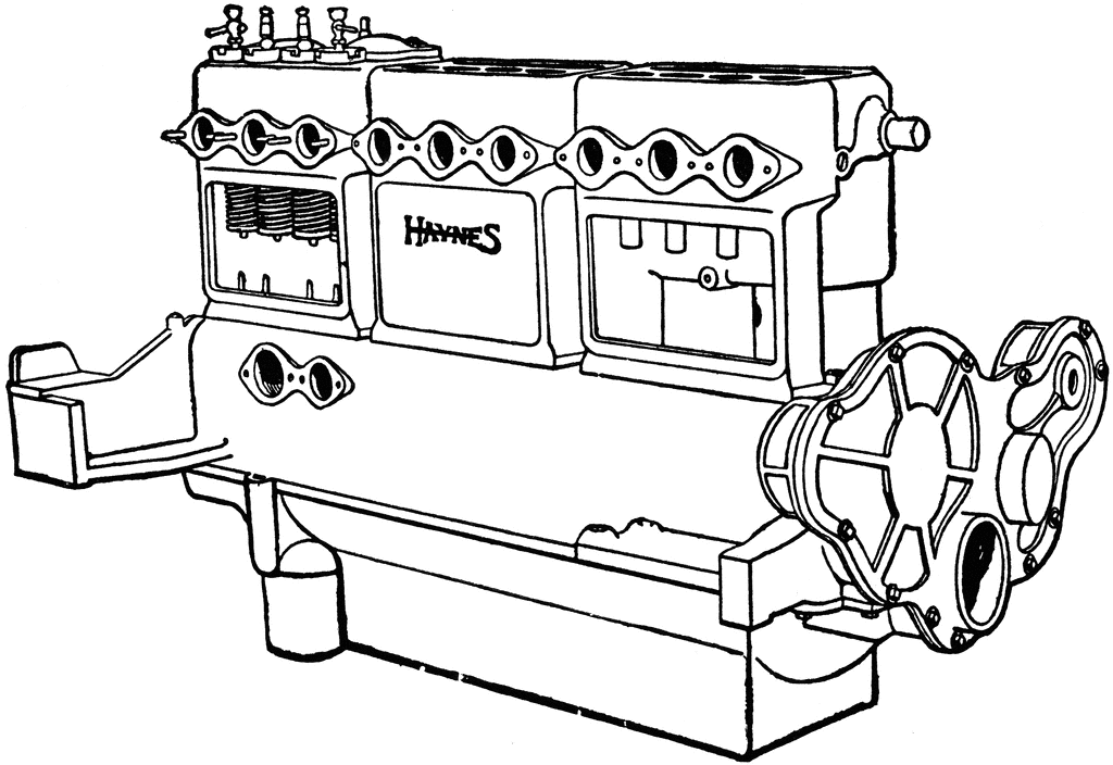Haynes Engine Diagram - Vintage Internal Combustion Engine Illustration