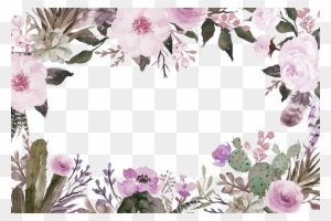 Elegant Watercolor Floral Frame PNG - Free Download for Design Projects