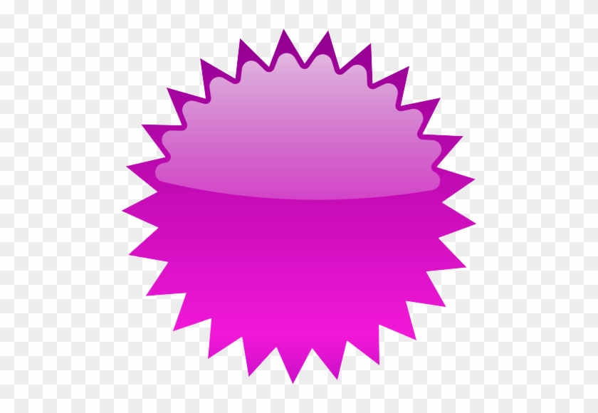 Vibrant purple starburst badge with gradient shading and transparent background.