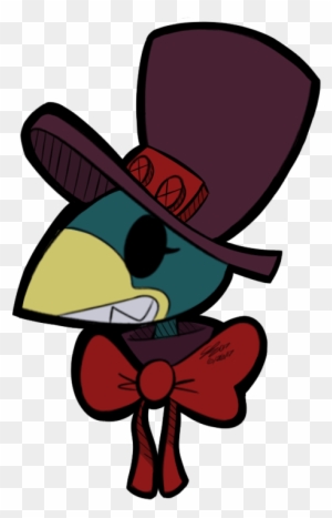 Elegant Cartoon Bird Character in Top Hat - Free PNG Clipart