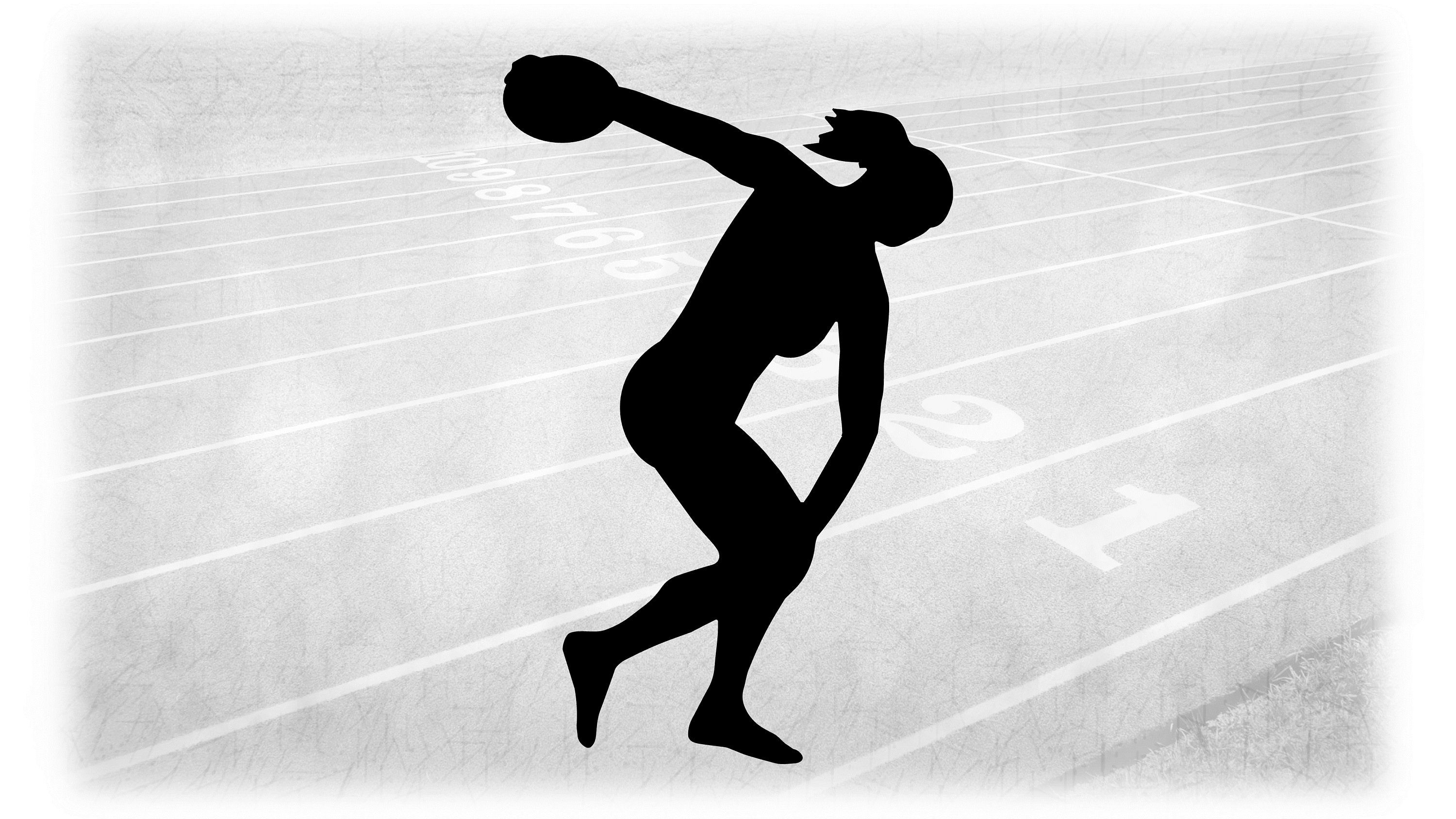 Discus Thrower Clipart Vector, Track And Field Discus Thrower Line ...