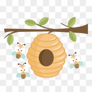 Beehive Illustration - Cute Honeybee Habitat Clipart for Educational & Nature Sites