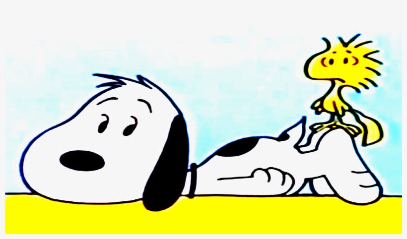 Snoopy and Woodstock Classic Peanuts Cartoon Scene