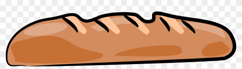 A cartoon-style golden-brown loaf of bread with diagonal scoring on the crust.