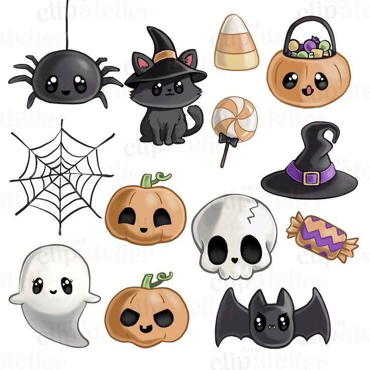 Cute Halloween clipart | Commercial use Kids Fun Halloween Clipart ...