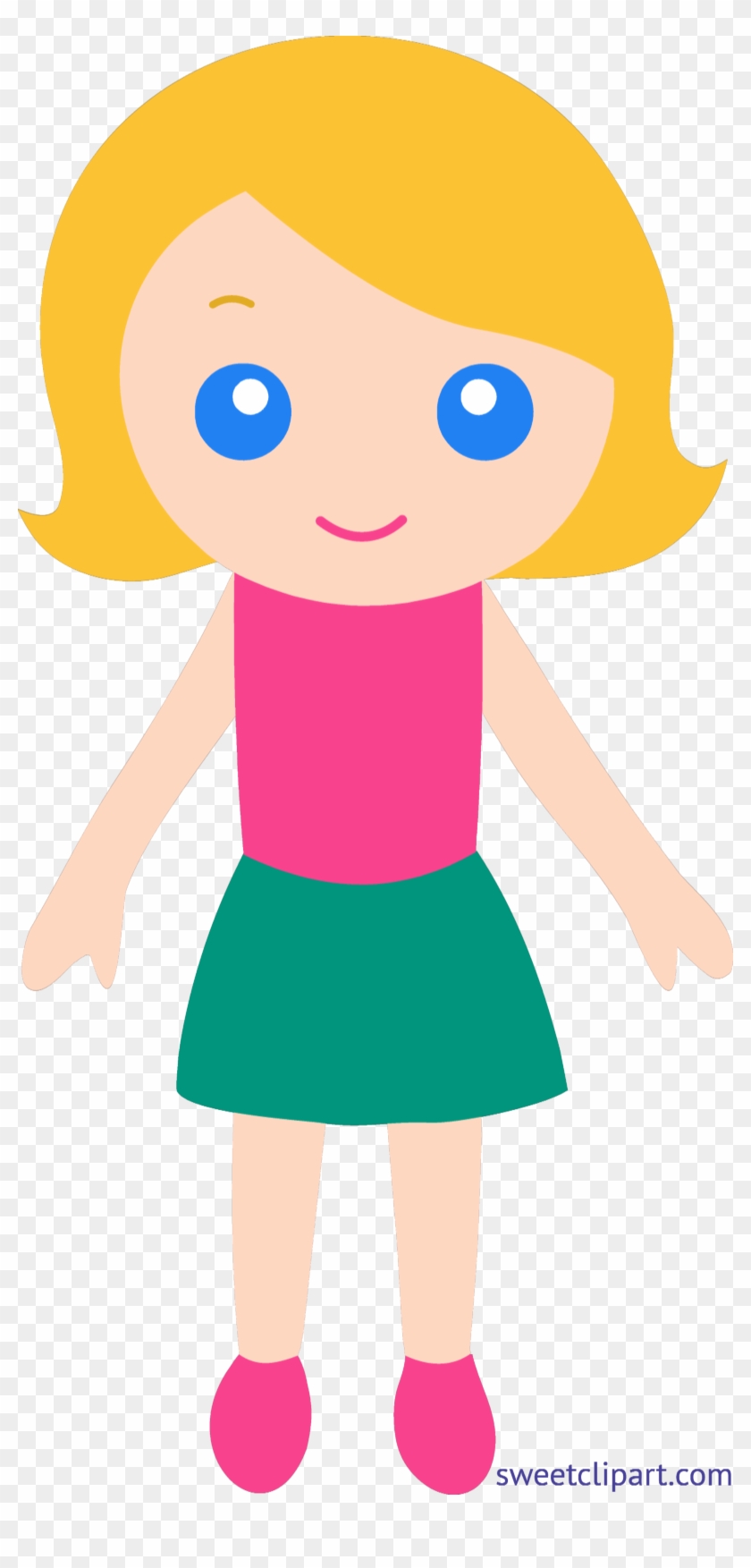 Cute Blonde Girl Clipart - Free Download for Kids’ Projects