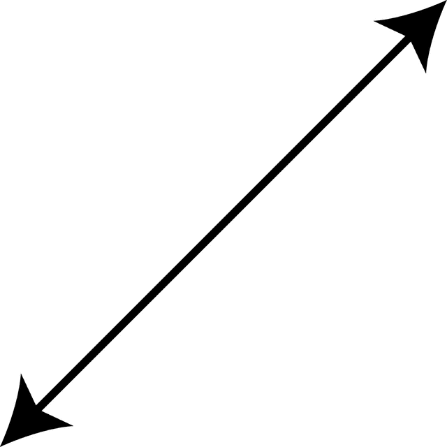 Double-Headed Diagonal Arrow Icon - Vector Graphic for UI and Diagrams