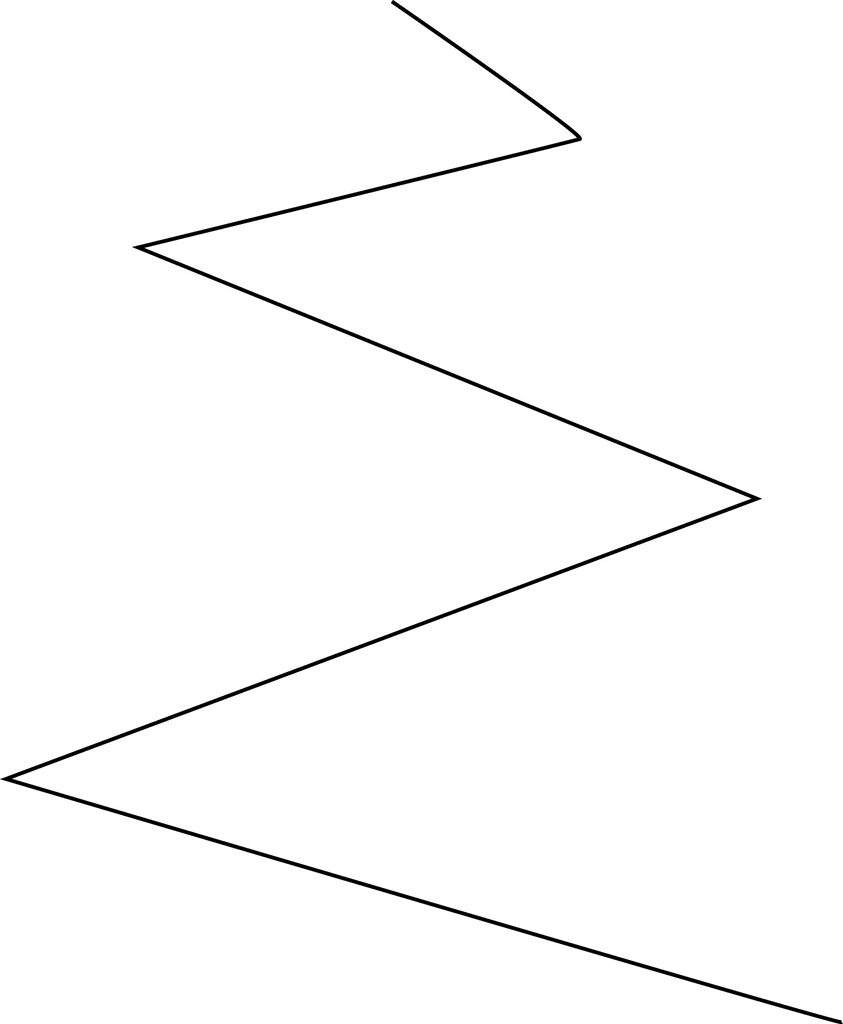 Black zigzag line on white background, resembling a simplified lightning bolt or sawtooth wave.