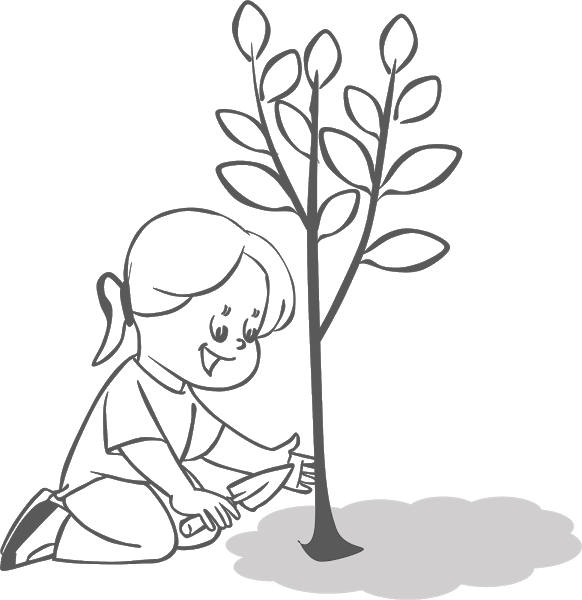 reforestation clipart black and white free