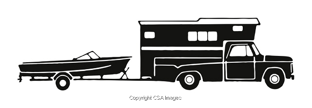 US National Park Maps pictogram for a boat trailer area vector 