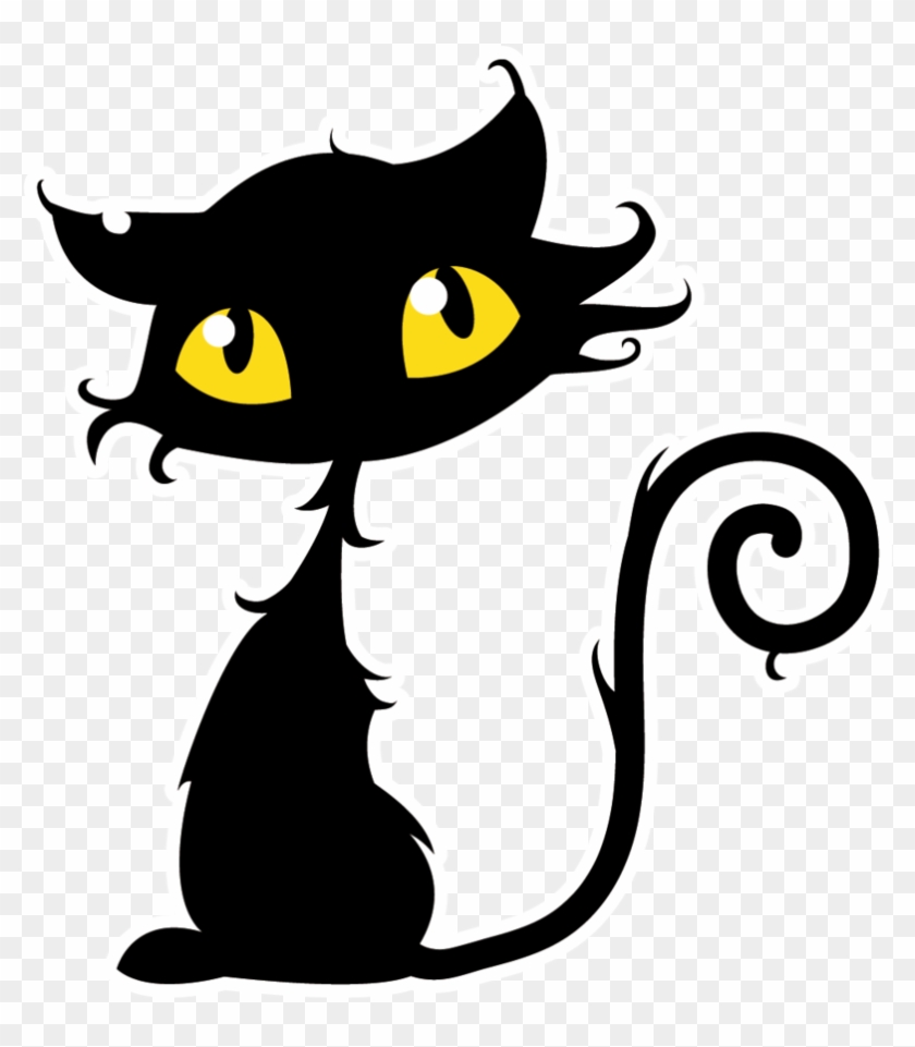 Cute Black Cat Illustration - Free PNG Clipart for Halloween & Design