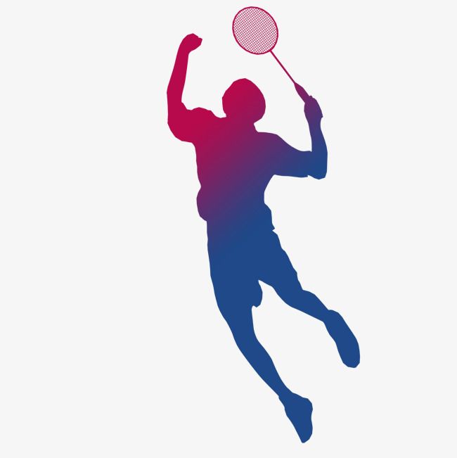 Badminton Player in Action - Dynamic Smash Illustration