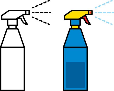 water spray bottle clipart