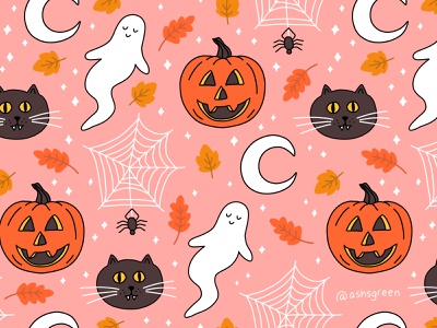 Festive Halloween Pattern Design - Free Download & Usage Ideas