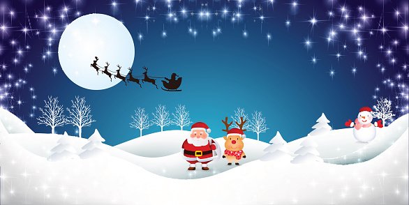 Christmas Winter Snowman Background. Cute Snowman In Christmas - Clip ...