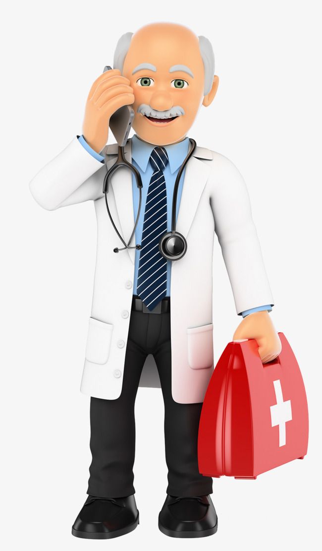 Friendly Doctor with First-Aid Kit - Medical Assistance Illustration