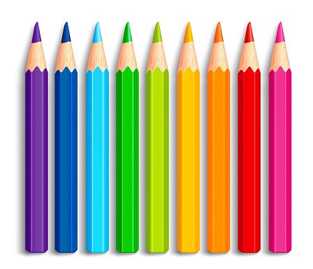 Set of color pens Royalty Free Vector Image - VectorStock