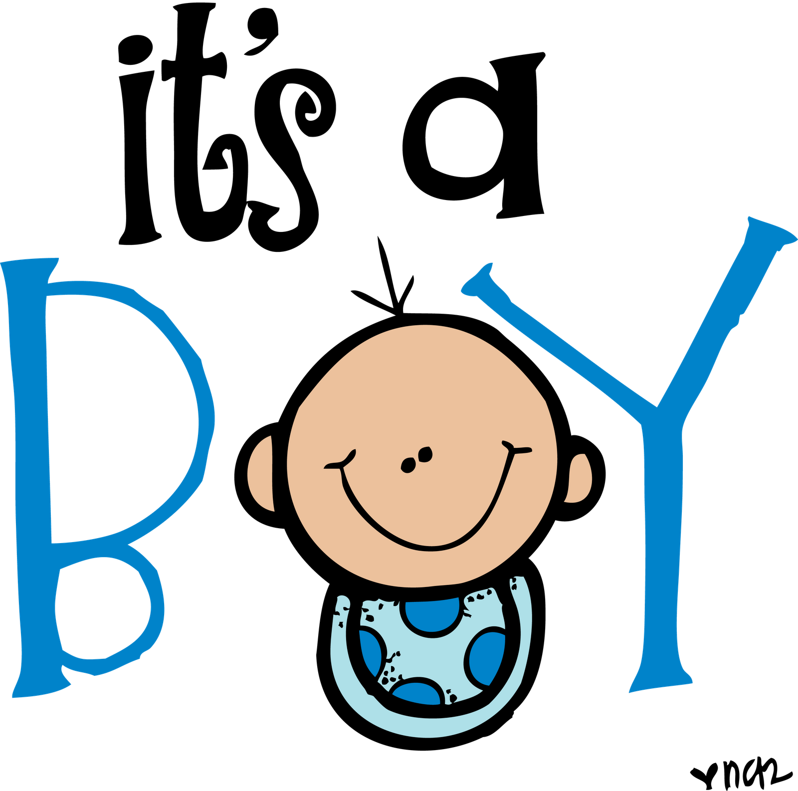 Boy Baby Graphic - Fun & Playful Design for Gender Reveal or Nursery Decor