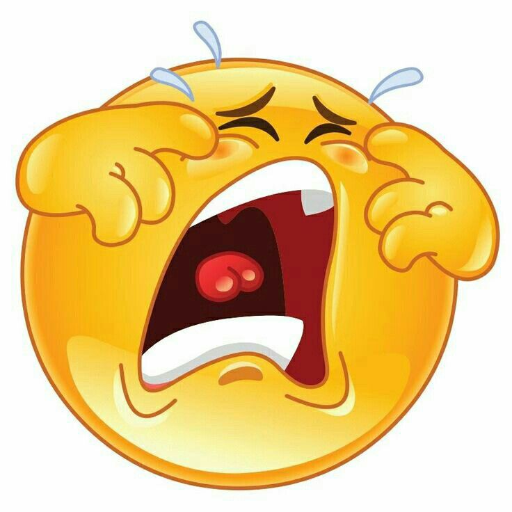 Crying emoji with hands on face, tears, wide open mouth, and red tongue-expressing intense distress or anguish.