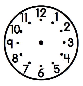Math Clip Art--Clock Art--Blank Clock Face