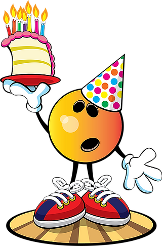 Bowling Birthday Party Clipart - Fun Celebration Illustration