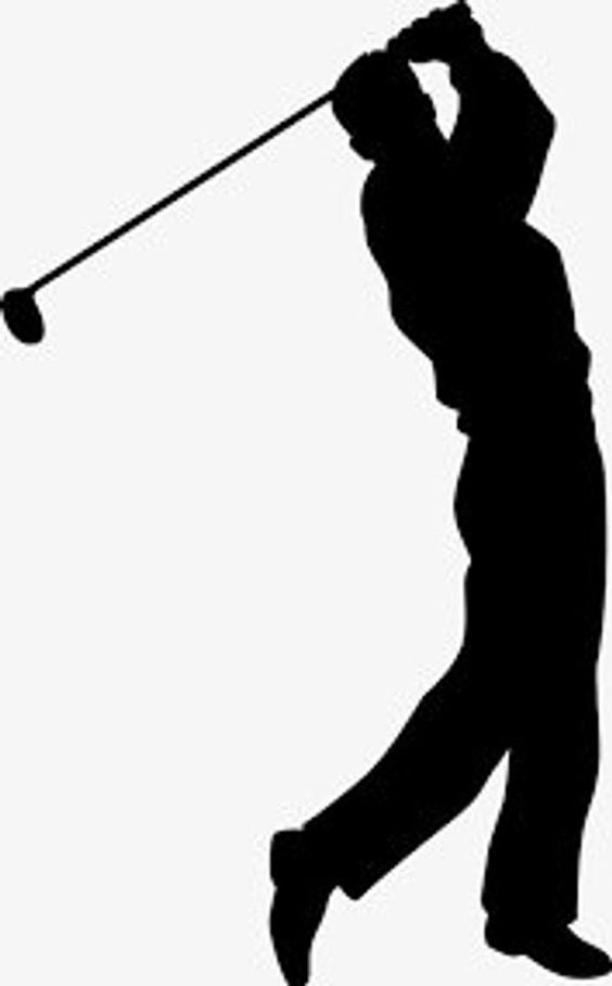 Golf Swing Silhouette - Dynamic Golfer in Action