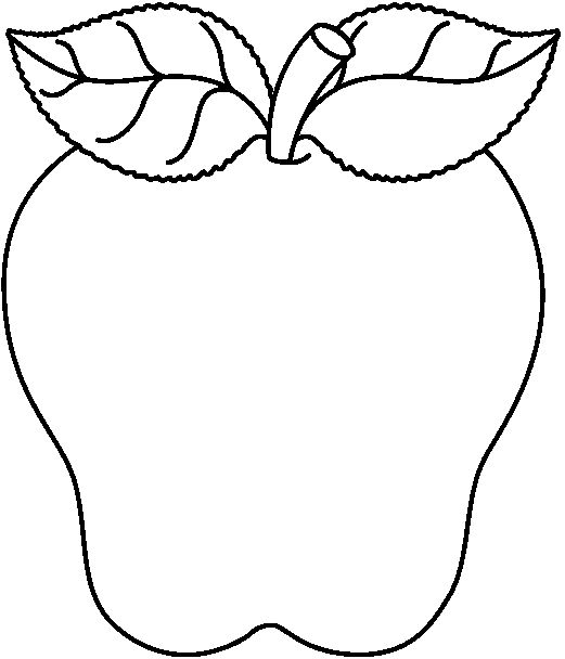 Apple Coloring Page - Free Printable Outline for Kids & Teachers