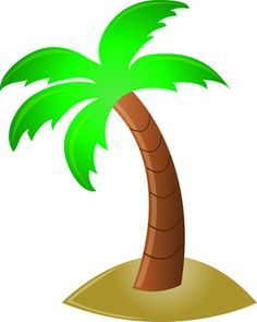 Palm Tree Illustration - Tropical Island Clipart for Websites & Designs