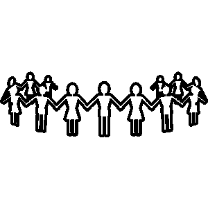Unity and Community Symbol - People Holding Hands Illustration