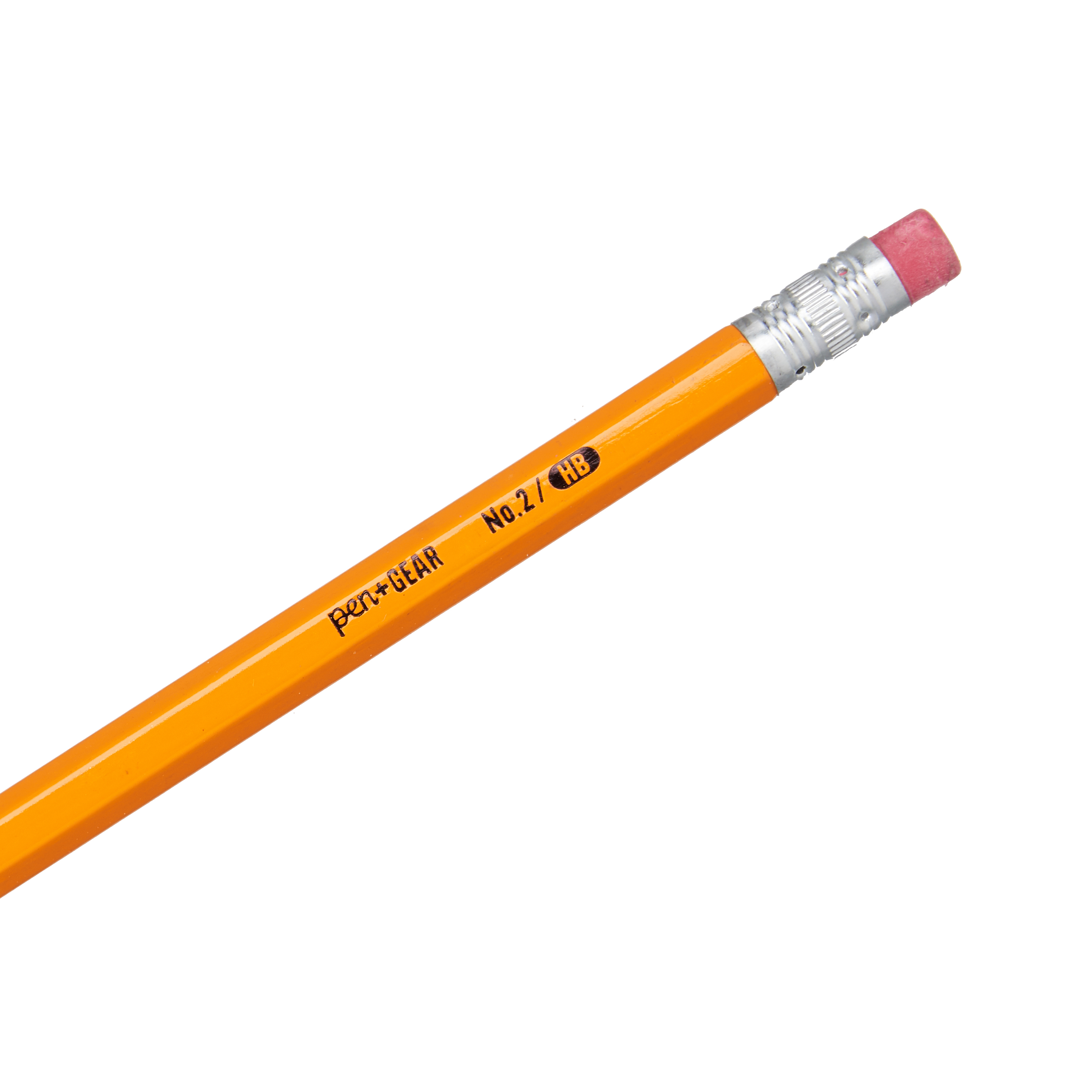 Pen+Gear No.2 HB Pencil - Classic Yellow Wooden Pencil with Eraser