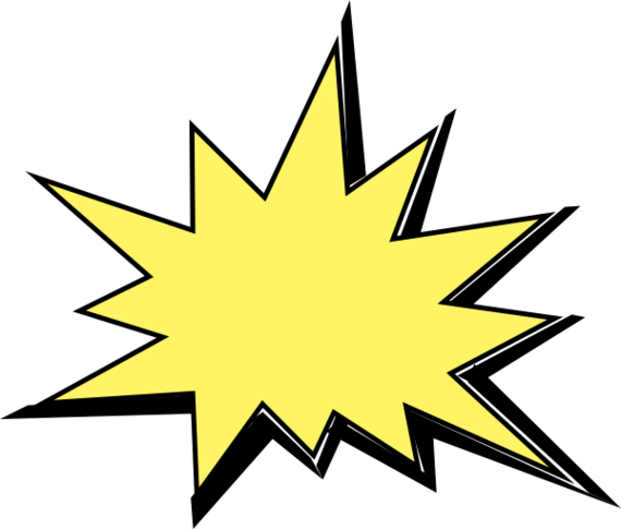 Yellow Starburst Graphic - High-Contrast Visual Accent for Web & Print