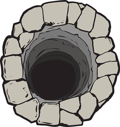 Stone Well Opening - Illustration of Traditional Water Source