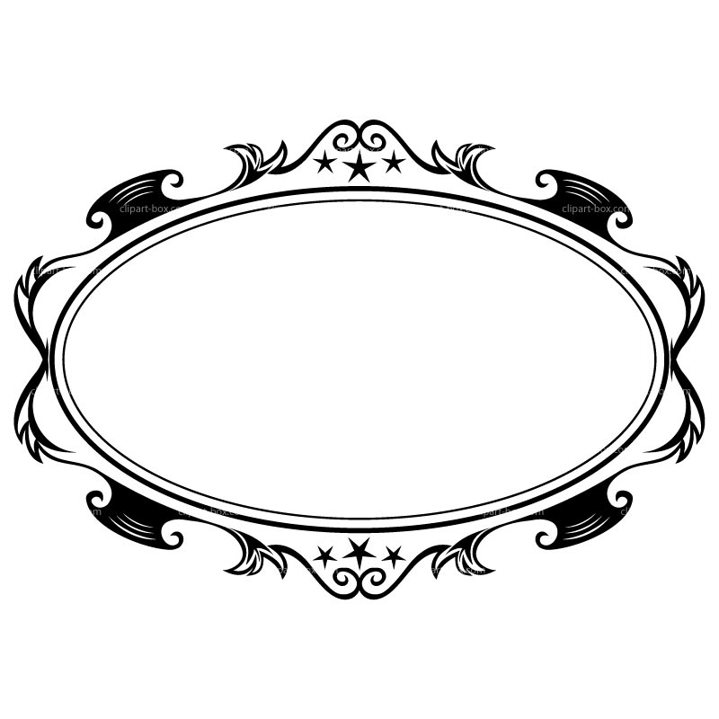 Elegant Vintage Oval Frame Clipart - Free Download for Design Projects