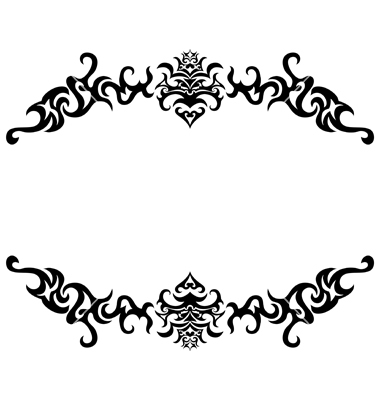 Ornamental Tribal Border Design - Free Vector Decorative Frame