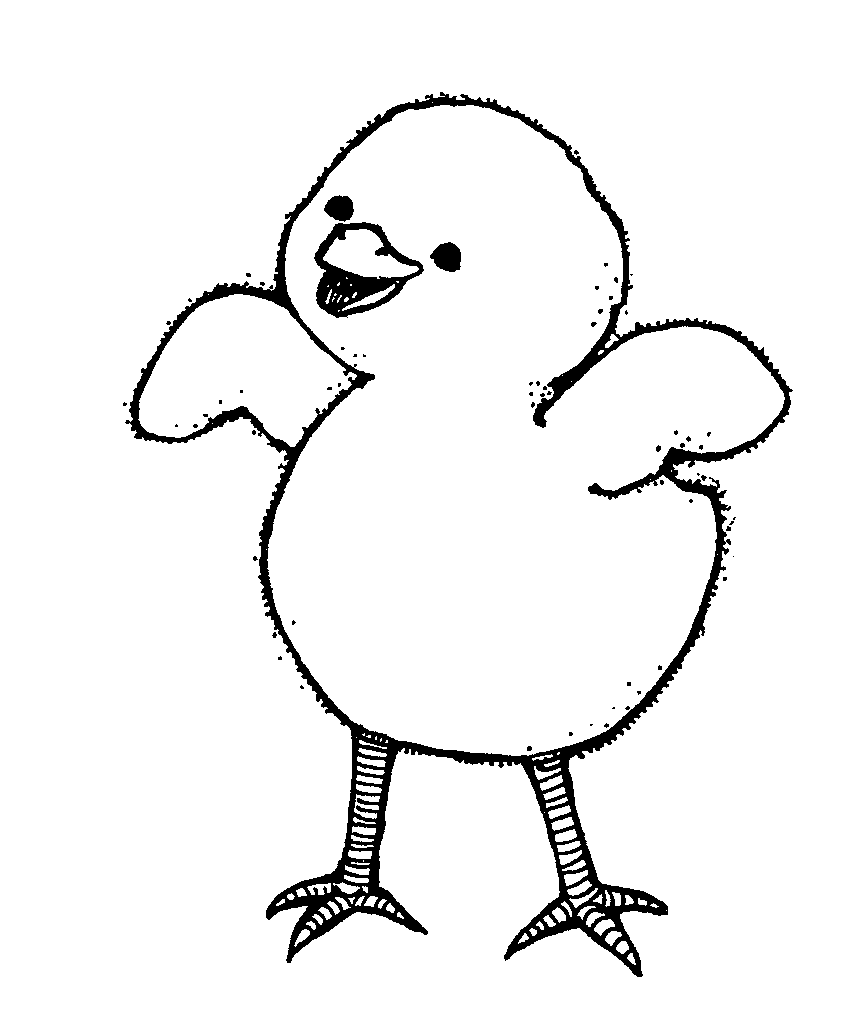 Free Printable Chick Coloring Page for Kids - Fun Farm Animal Activity