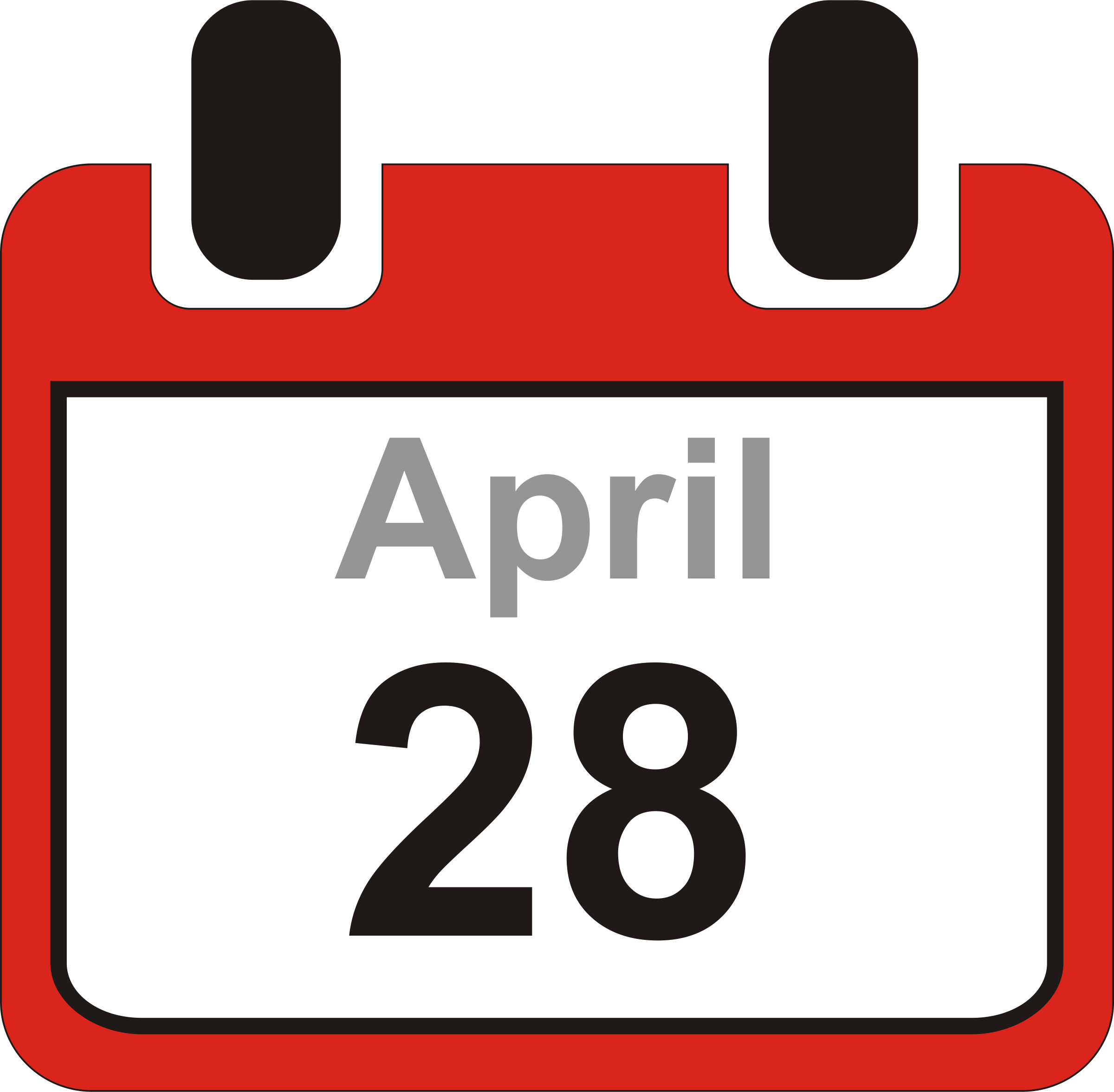 clip art april calendar