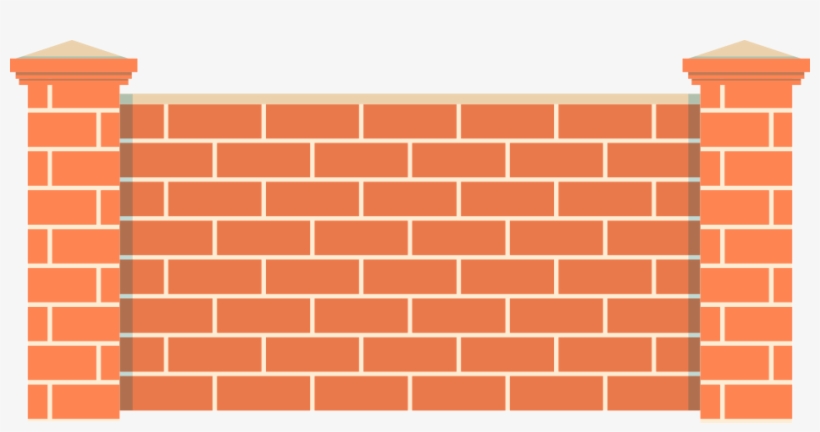 Brick Wall Illustration Decorative Boundary Design For Web Print 