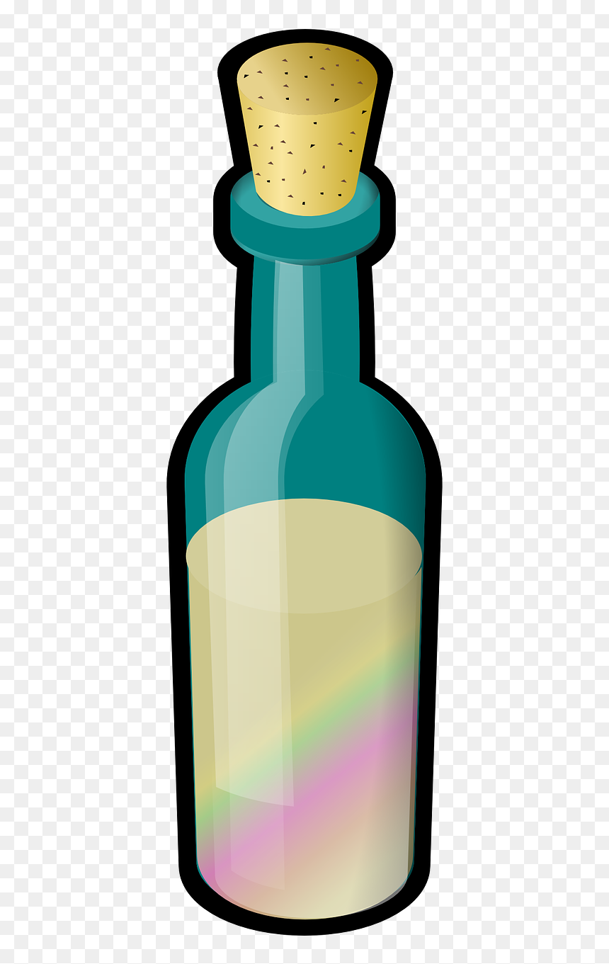 mickey bottle with cork clipart