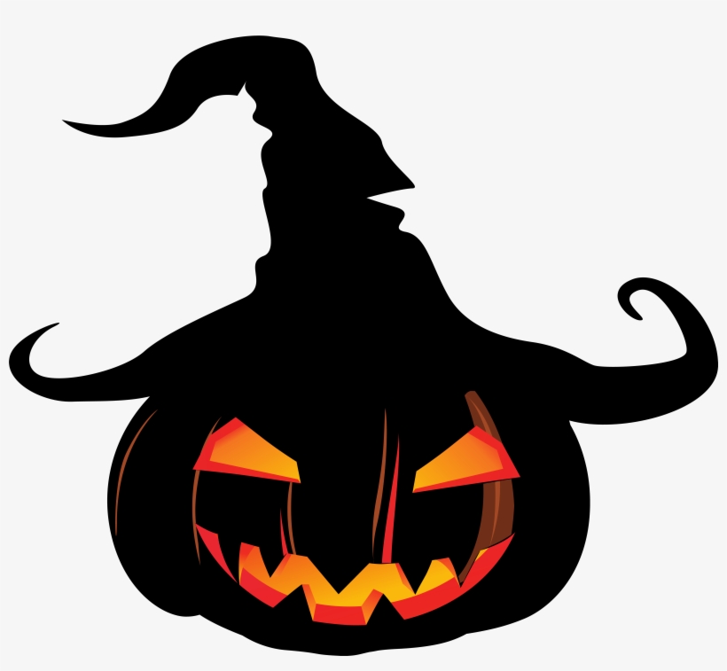 Spooky Witch Pumpkin Clipart - Free Halloween Graphic