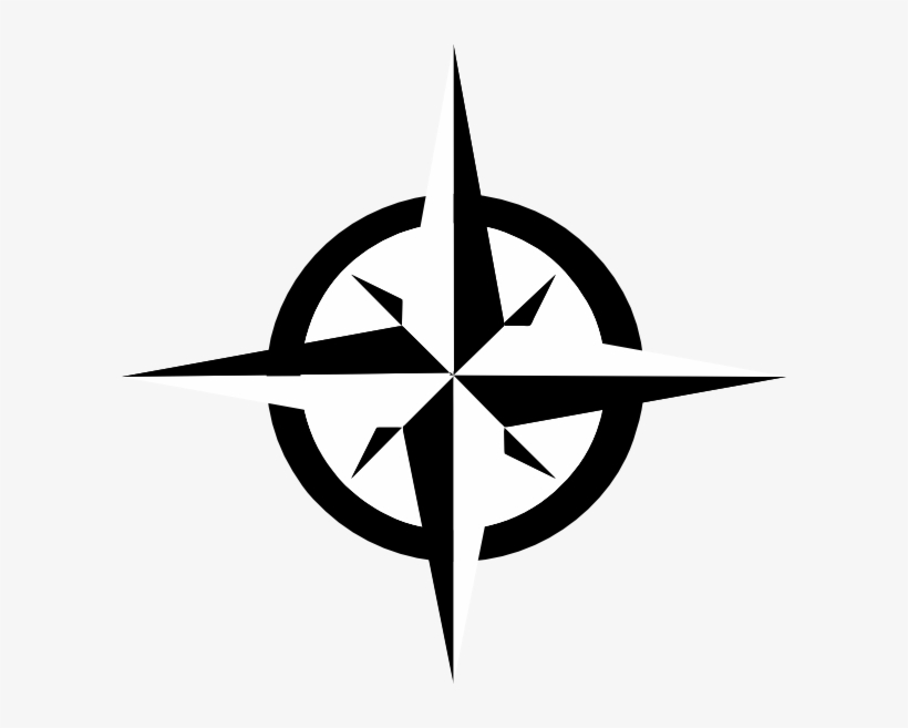 Compass Rose Symbol - Navigation Icon for Maps and Design