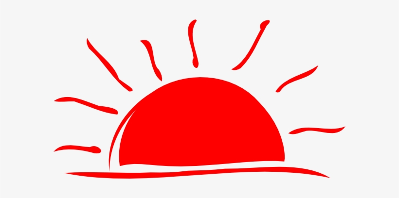 Sunrise Icon - Free Red Sun Vector Graphic for Web & Design