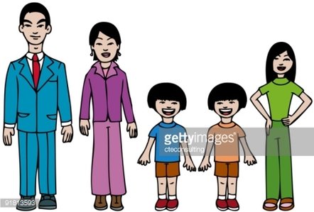 Happy Family Illustration - Free Clipart for Educational and Web Use
