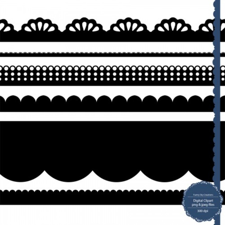 Scallop Border Png - Scalloped Edge Rectangle Template - Free Transparent  PNG Download - PNGkey
