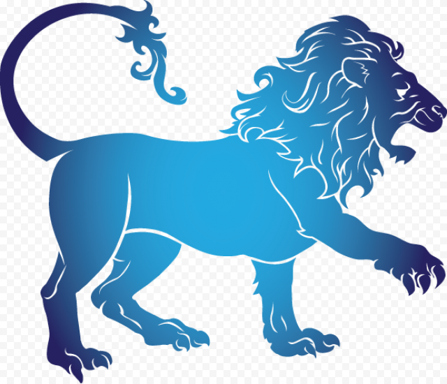 Blue Lion Symbol - Strength, Royalty, and Artistic Design