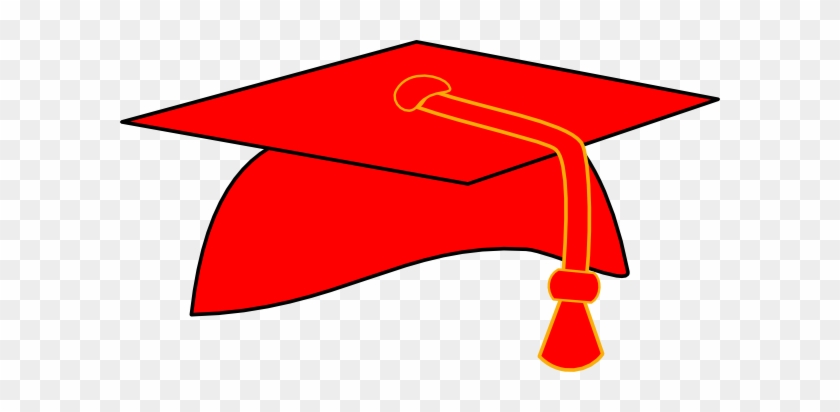 Red Graduation Cap Illustration - Academic Achievement Symbol