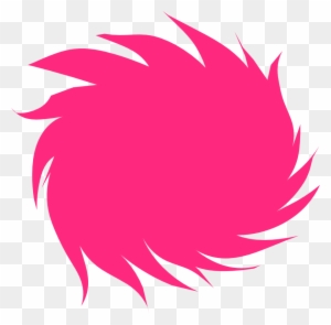 Vibrant pink spiky circular shape resembling a stylized sunburst or explosion on transparent background.