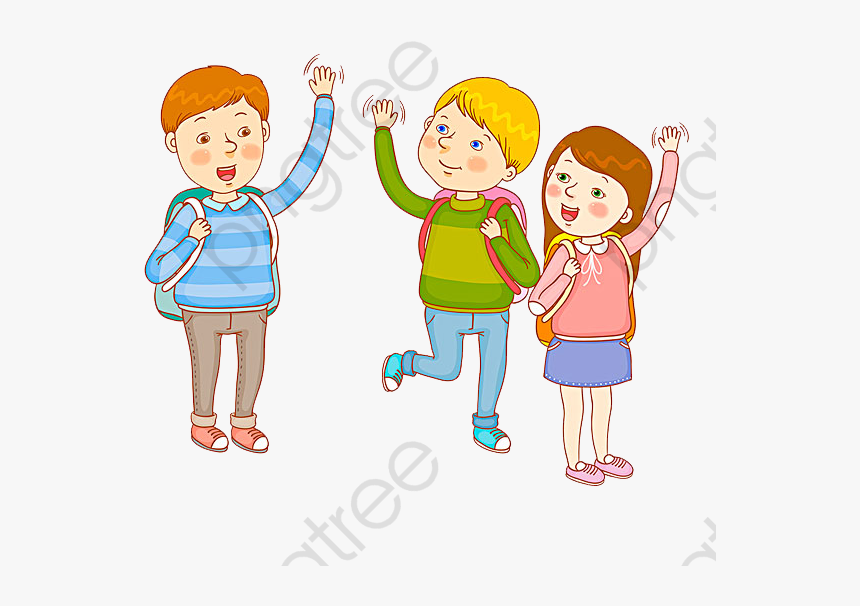 Happy Kids Going to School - Free Clipart for Education Websites
