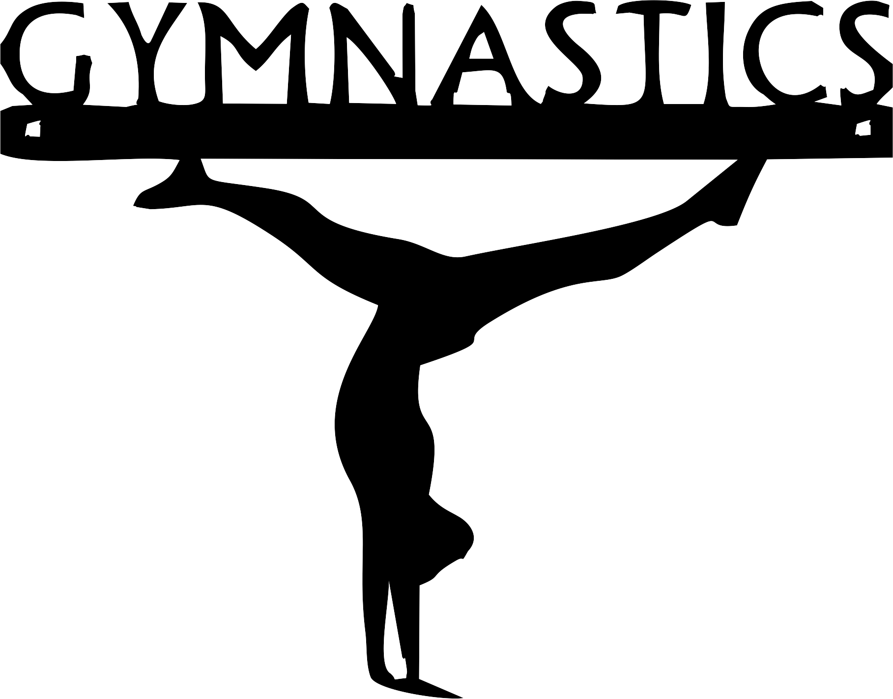 Gymnastics Logo - Handstand Silhouette Design for Teams and Clubs