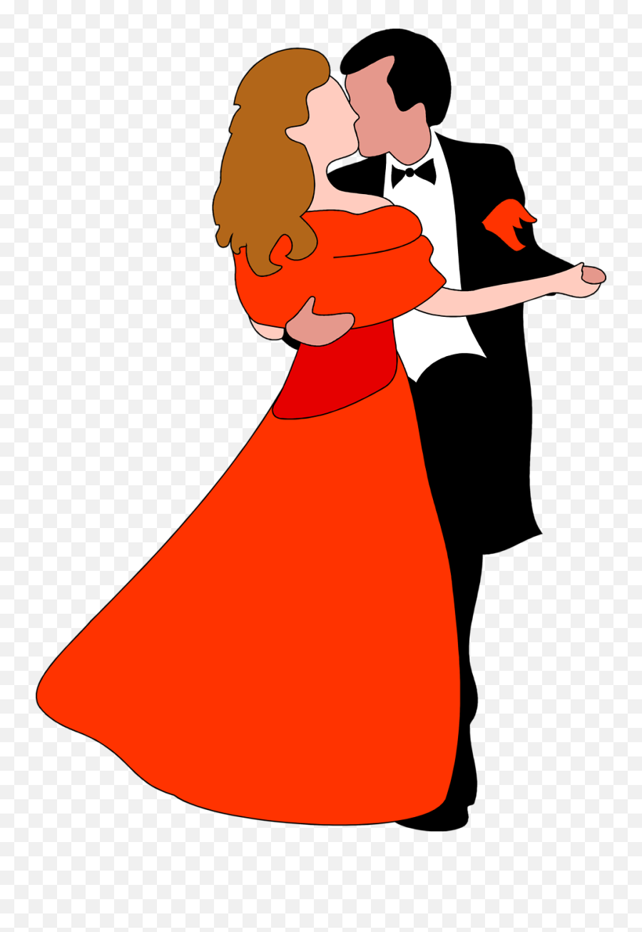 Romantic Ballroom Dance Illustration - Formal Couple Dancing Clipart